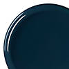 10" Navy Flat Round Disposable Plastic Dinner Plates (40 Plates) Image 1