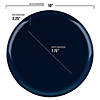 10" Navy Flat Round Disposable Plastic Dinner Plates (40 Plates) Image 2