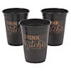10 oz. Bulk 50 Ct. Halloween Drink Up Witches Black Disposable Plastic Cups Image 1