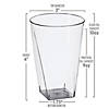 10 oz. Clear Square Bottom Disposable Plastic Cups (140 Cups) Image 2