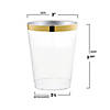 10 oz. Clear with Metallic Gold Rim Round Tumblers (126 Cups) Image 2