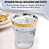10 oz. Clear with Metallic Gold Rim Round Tumblers (126 Cups) Image 4