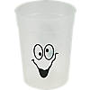 10 oz. Glow-in-the-Dark Spooky Face Halloween Reusable BPA-Free Plastic Cups - 12 Ct. Image 1