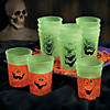 10 oz. Glow-in-the-Dark Spooky Face Halloween Reusable BPA-Free Plastic Cups - 12 Ct. Image 1