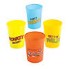 10 oz. Zoo Adventure Zebra, Monkey, Lion & Elephant Reusable BPA-Free Plastic Cups - 12 Ct. Image 1