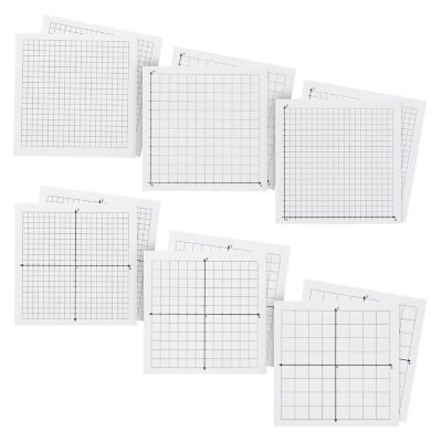 10 Pack Mini Graph Paper Sticky Notes in 6 Designs, 25 Sheets per Pad, 3x3 In Image 1