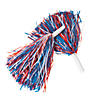10" Patriotic Cheer Red, White & Blue Plastic Pom-Poms - 12 Pc. Image 1