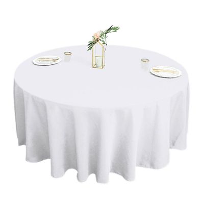 10 pcs 108" Round Polyester Tablecloths Tabletop Wedding  Decorations Image 2