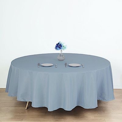 10 pcs 108" Round Polyester Tablecloths Tabletop Wedding  Decorations Image 2