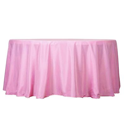10 pcs 132" Round Polyester Tablecloths Wedding Party   Image 1