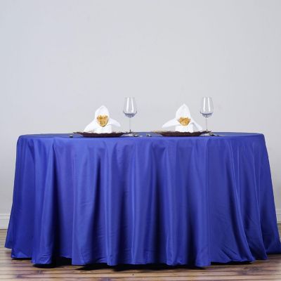 10 pcs 132" Round Polyester Tablecloths Wedding Party   Image 2