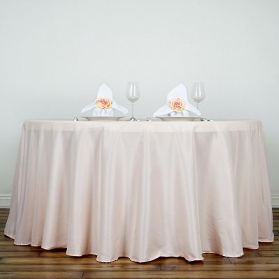 10 pcs 132" Round Polyester Tablecloths Wedding Party   Image 2
