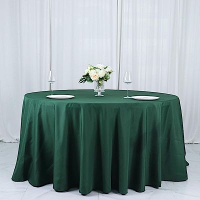 10 pcs 132" Round Polyester Tablecloths Wedding Party   Image 2