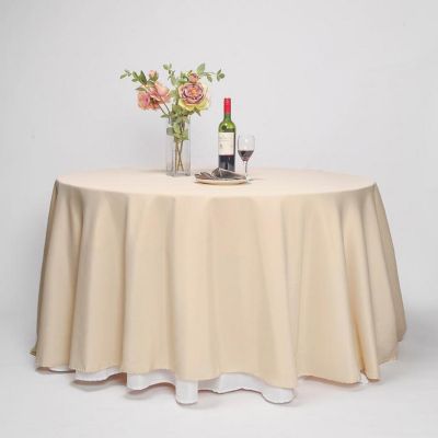 10 pcs 132" Round Polyester Tablecloths Wedding Party   Image 2