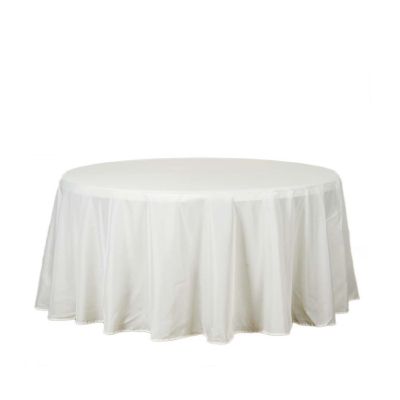 10 pcs 132" Round Polyester Tablecloths Wedding Party   Image 1