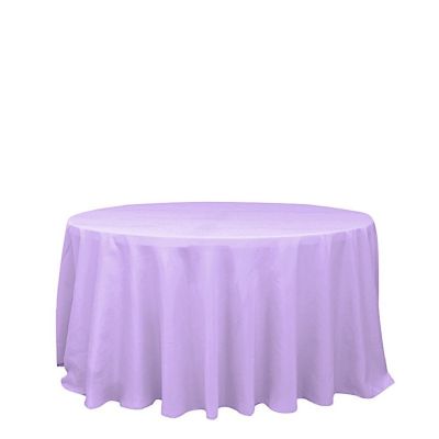 10 pcs 132" Round Polyester Tablecloths Wedding Party   Image 1