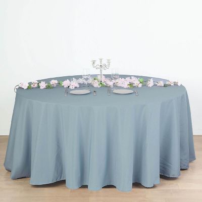 10 pcs 132" Round Polyester Tablecloths Wedding Party   Image 2
