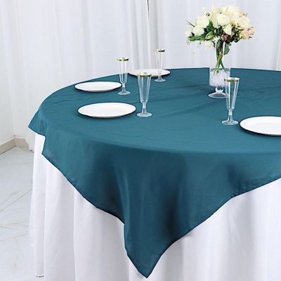 10 pcs 54 x 54" SQUARE POLYESTER Tablecloths Wedding Table Linens for Catering Image 1