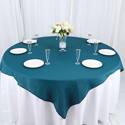 10 pcs 54 x 54" SQUARE POLYESTER Tablecloths Wedding Table Linens for Catering Image 2