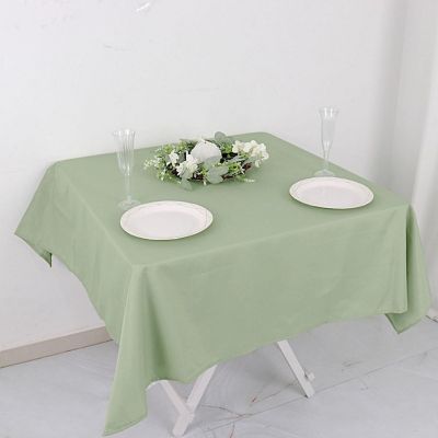 10 pcs 54 x 54" SQUARE POLYESTER Tablecloths Wedding Table Linens for Catering Image 2