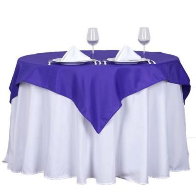 10 pcs 54 x 54" SQUARE POLYESTER Tablecloths Wedding Table Linens for Catering Image 1
