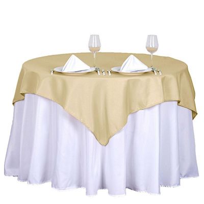 10 pcs 54 x 54" SQUARE POLYESTER Tablecloths Wedding Table Linens for Catering Image 2