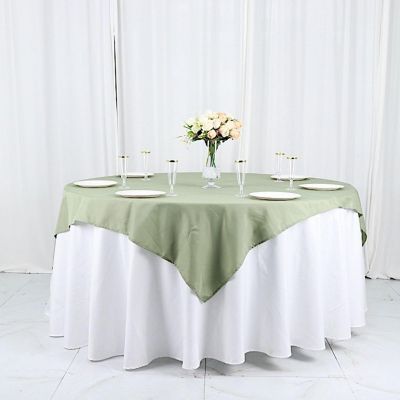 10 pcs 54 x 54" SQUARE POLYESTER Tablecloths Wedding Table Linens for Catering Image 1