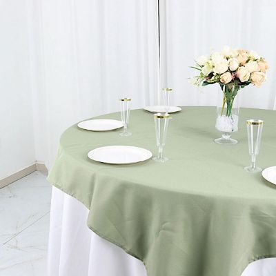10 pcs 54 x 54" SQUARE POLYESTER Tablecloths Wedding Table Linens for Catering Image 2