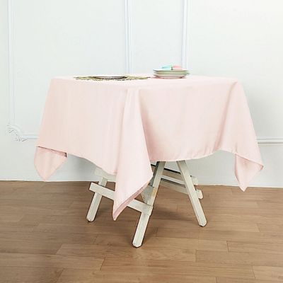 10 pcs 54 x 54" SQUARE POLYESTER Tablecloths Wedding Table Linens for Catering Image 1