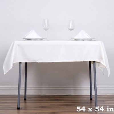 10 pcs 54 x 54" SQUARE POLYESTER Tablecloths Wedding Table Linens for Catering Image 1