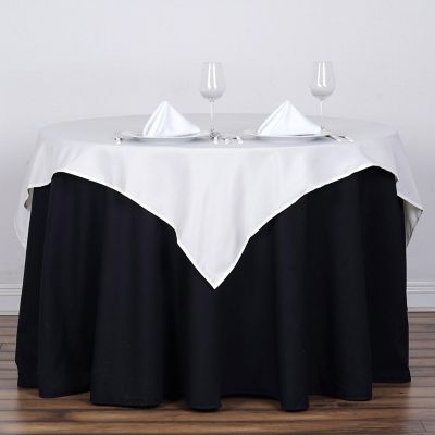 10 pcs 54 x 54" SQUARE POLYESTER Tablecloths Wedding Table Linens for Catering Image 2