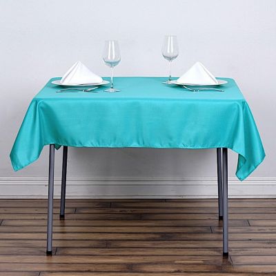 10 pcs 54 x 54" SQUARE POLYESTER Tablecloths Wedding Table Linens for Catering Image 2