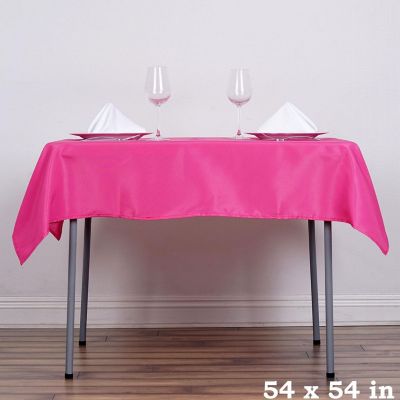 10 pcs 54 x 54" SQUARE POLYESTER Tablecloths Wedding Table Linens for Catering Image 1