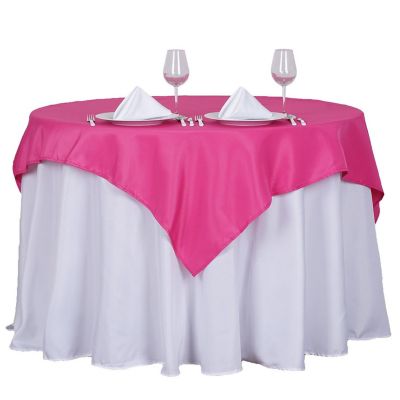 10 pcs 54 x 54" SQUARE POLYESTER Tablecloths Wedding Table Linens for Catering Image 2