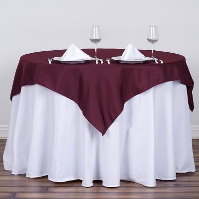 10 pcs 54 x 54" SQUARE POLYESTER Tablecloths Wedding Table Linens for Catering Image 2