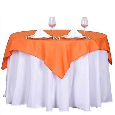 10 pcs 54 x 54" SQUARE POLYESTER Tablecloths Wedding Table Linens for Catering Image 1