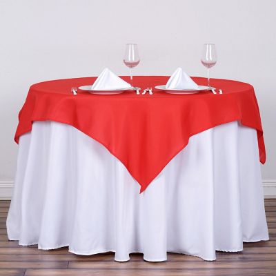10 pcs 54 x 54" SQUARE POLYESTER Tablecloths Wedding Table Linens for Catering Image 1