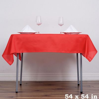 10 pcs 54 x 54" SQUARE POLYESTER Tablecloths Wedding Table Linens for Catering Image 2