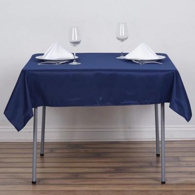 10 pcs 54 x 54" SQUARE POLYESTER Tablecloths Wedding Table Linens for Catering Image 1