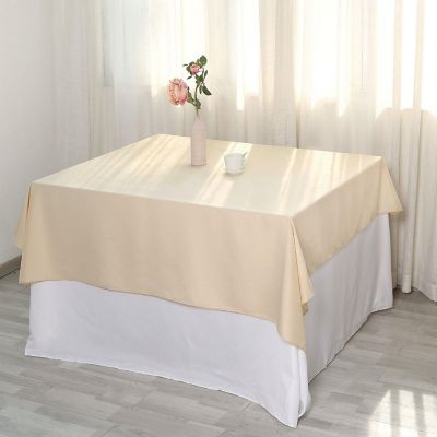 10 pcs 54 x 54" SQUARE POLYESTER Tablecloths Wedding Table Linens for Catering Image 2