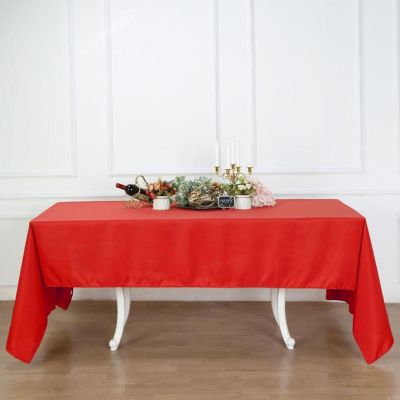 10 Pcs 60X126" Polyester Tablecloths Wedding Catering Event Table Linens  Image 2