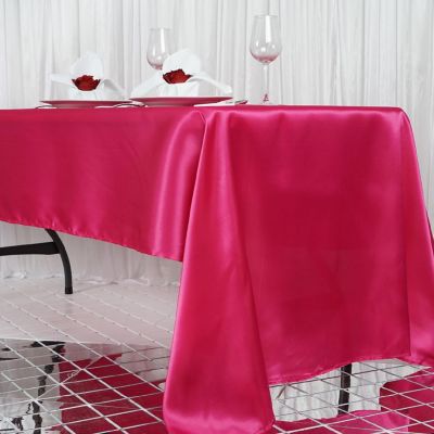 10 pcs 60x126" SATIN Rectangular TABLECLOTHS Wedding Decorations Table Linens Image 2
