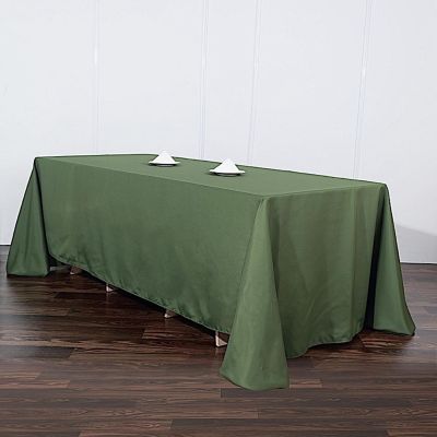 10 Pcs 90"X132" Polyester Tablecloths Wedding Party Table Linens Kitchen Dining Image 2