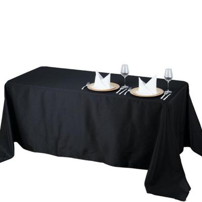 10 Pcs 90"X132" Polyester Tablecloths Wedding Party Table Linens Kitchen Dining Image 1