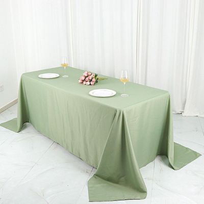 10 Pcs 90"X132" Polyester Tablecloths Wedding Party Table Linens Kitchen Dining Image 2