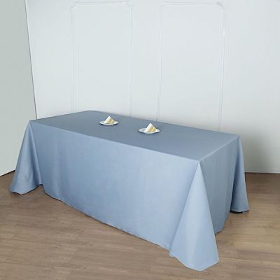 10 Pcs 90"X132" Polyester Tablecloths Wedding Party Table Linens Kitchen Dining Image 2
