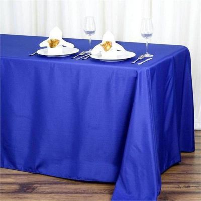 10 Pcs 90"X132" Polyester Tablecloths Wedding Party Table Linens Kitchen Dining Image 2