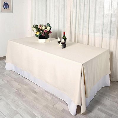 10 Pcs 90"X132" Polyester Tablecloths Wedding Party Table Linens Kitchen Dining Image 2