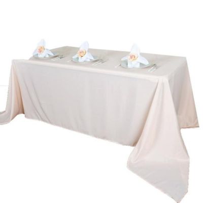10 Pcs 90"X156" Polyester Tablecloths Wedding Party  Table Linens  Image 1