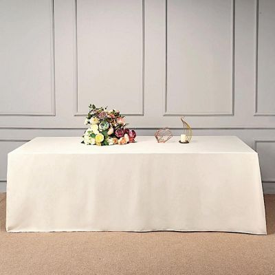 10 Pcs 90"X156" Polyester Tablecloths Wedding Party  Table Linens  Image 2